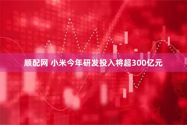 顺配网 小米今年研发投入将超300亿元